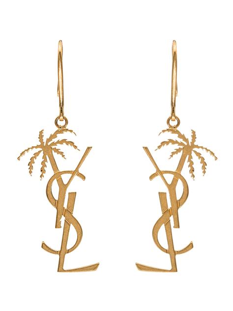 ysl palm earrings|diamond palm tree earrings.